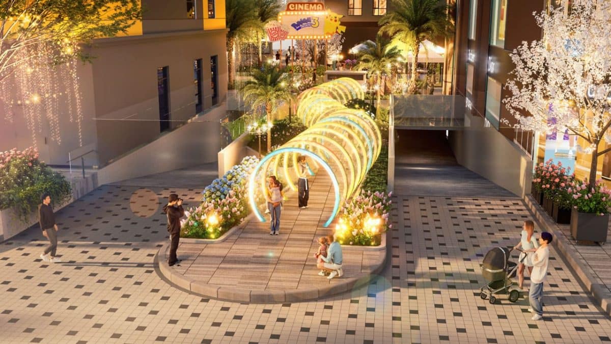 Khuôn viên công viên trang hoàng tuyệt đẹp tại Bcons City